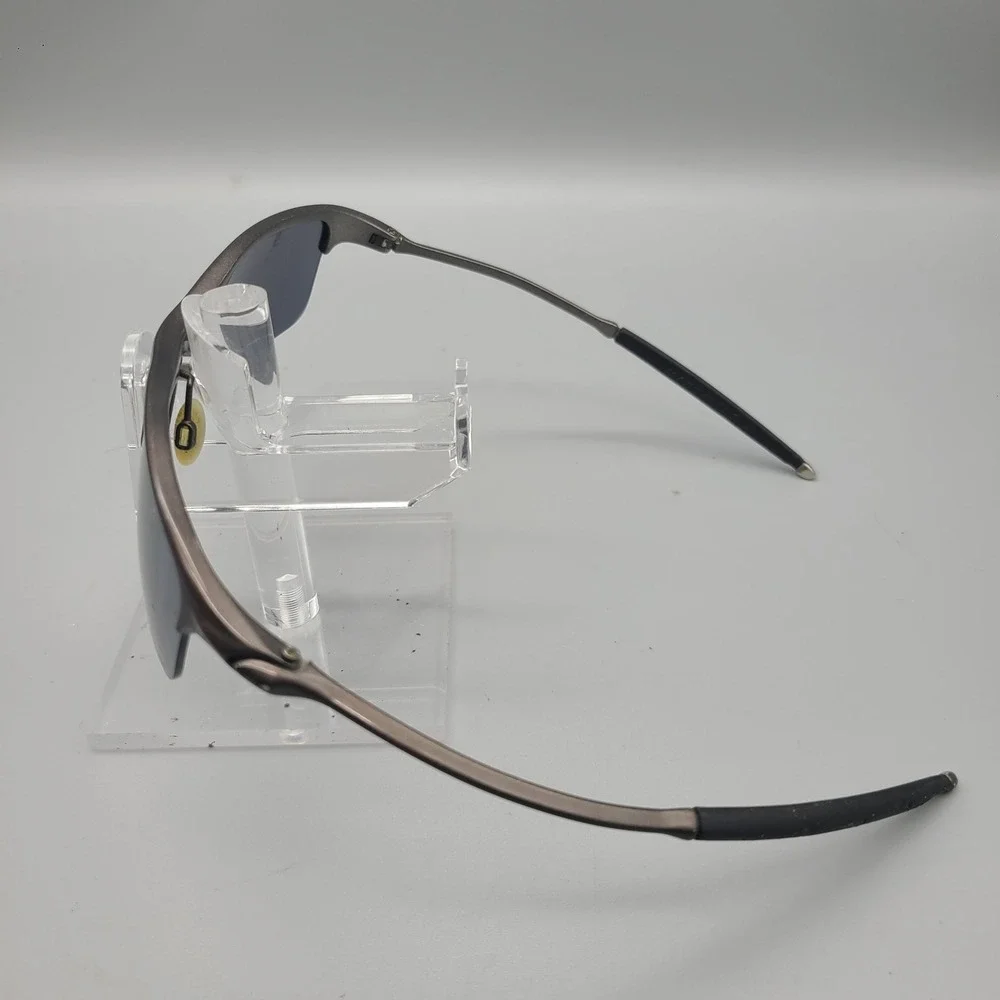 Oakley A Wire Sunglasses Gunmetal Gray Metal Frame Vintage Made in USA Dark Lens
